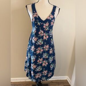 Everly floral racer back midi tank dress SZ LG